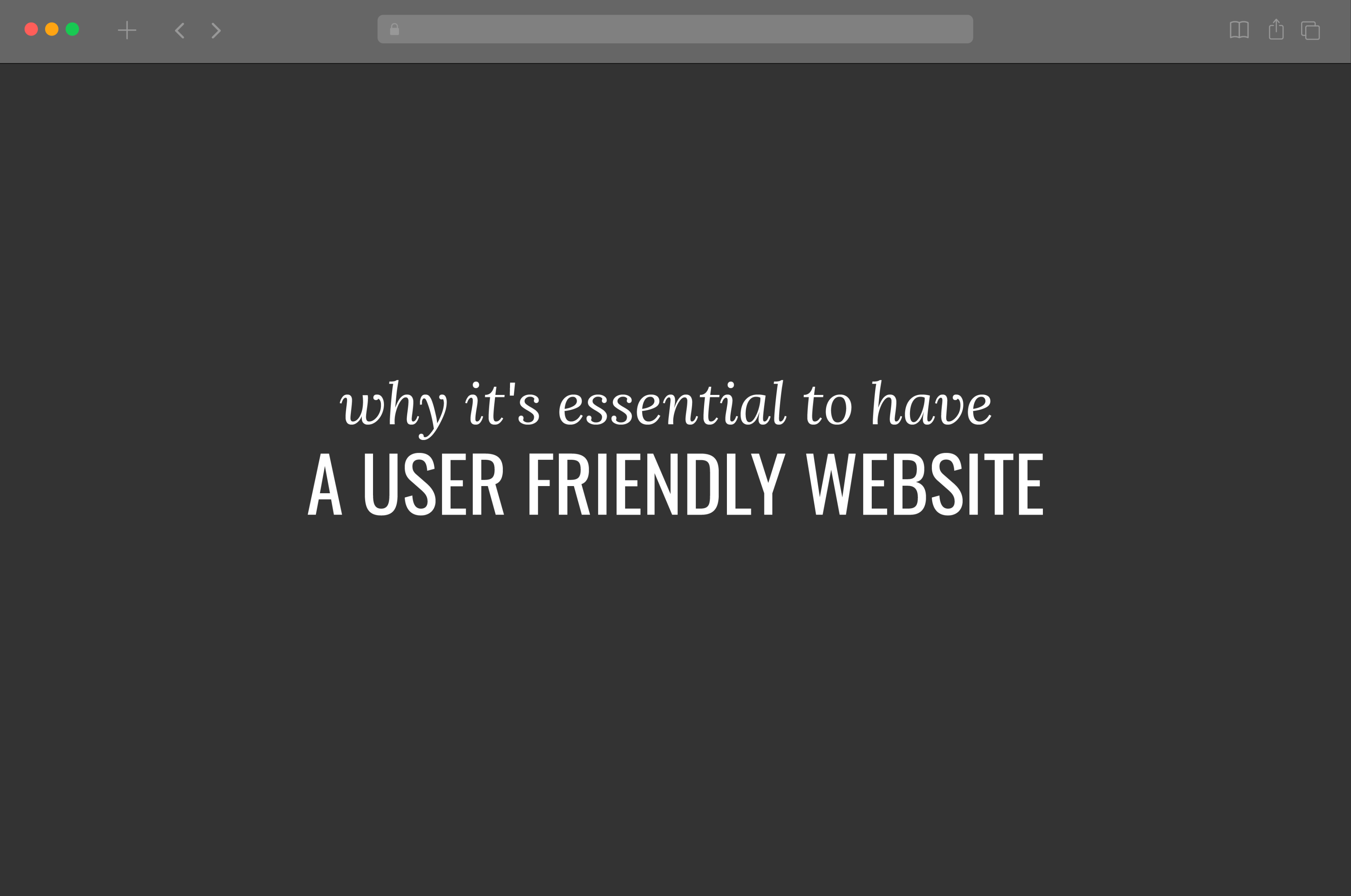user-friendly website